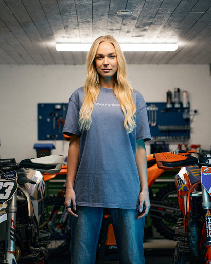 Blå T-Shirt "No shortcuts"