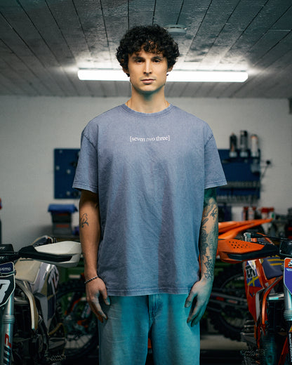 Blå T-Shirt "No shortcuts"